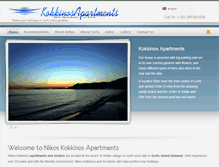 Tablet Screenshot of kokkinosapartments.com